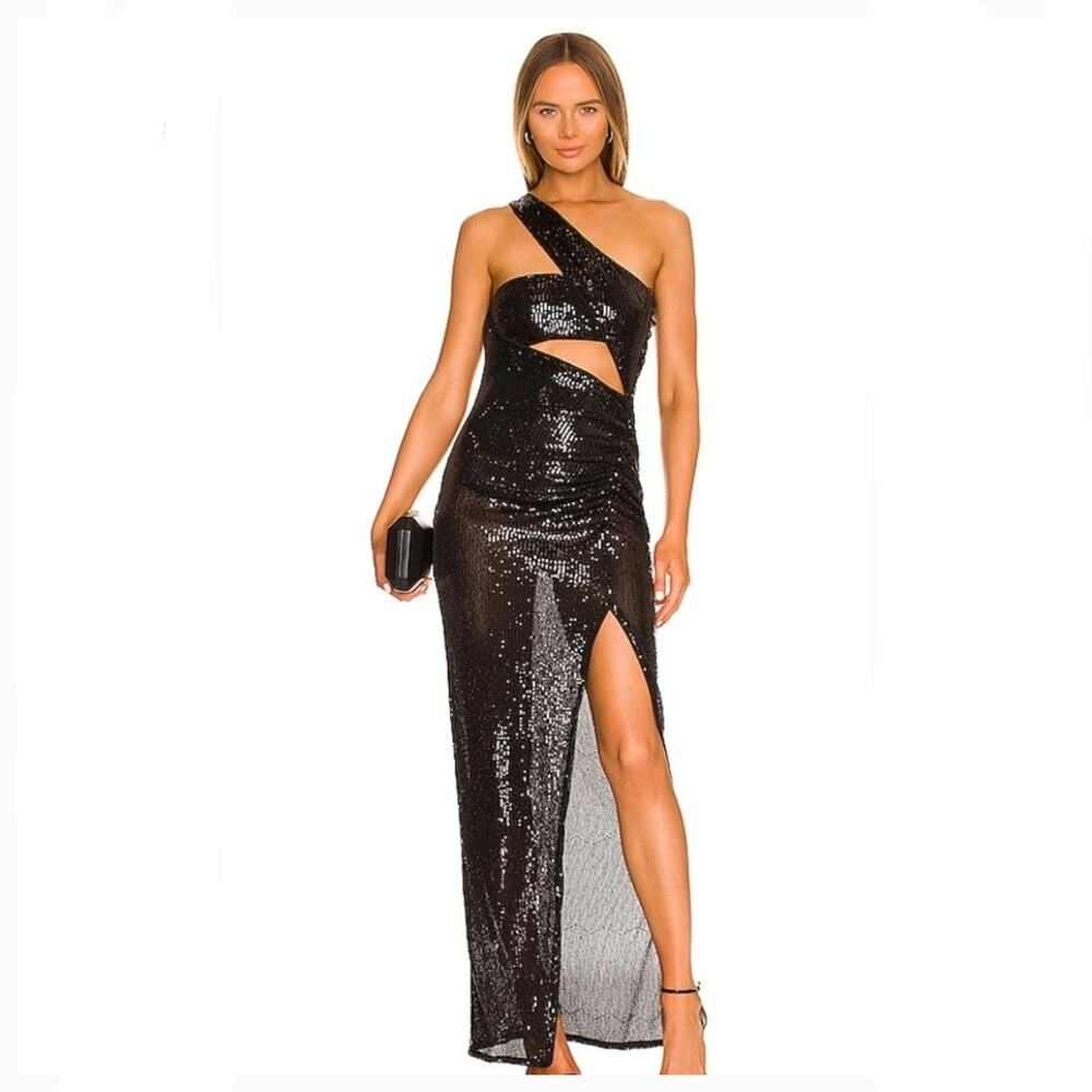 NBD Mireille Maxi Dress in Black Small